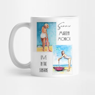 Marilyn Monroe on the beach Mug